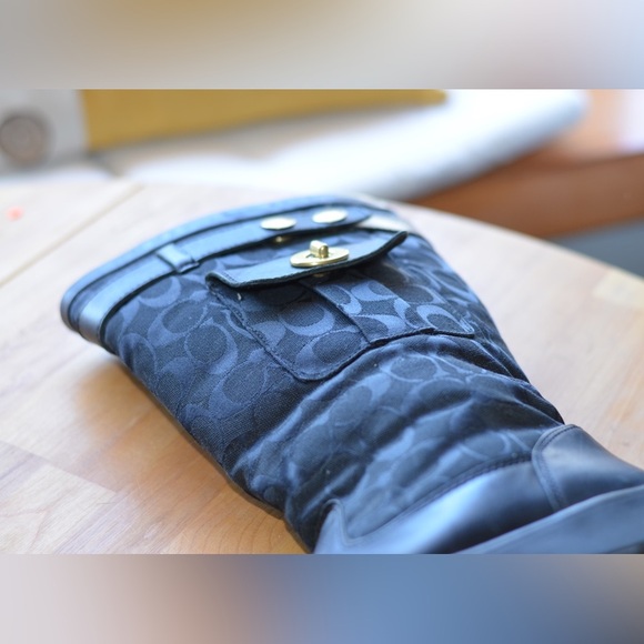 Coach Kayla Black Boot Women’s Size 8.5 Signature Print - Picture 7 of 16